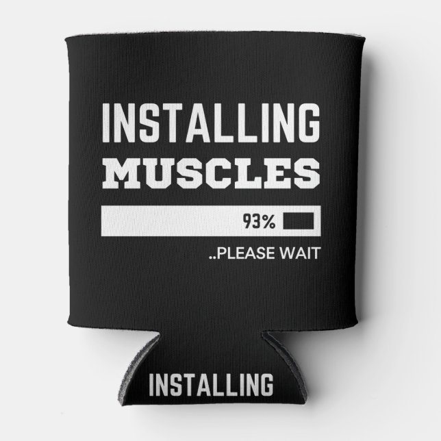 Fitness Funny Workout Installation Muskeln Dosenkühler (Vorderseite)