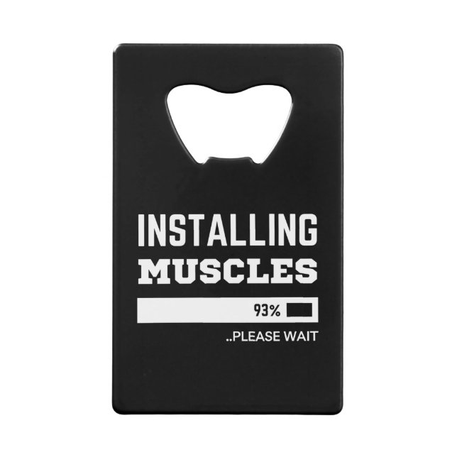 Fitness Funny Workout Installation Muskeln Geldbeutel Flaschenöffner (Vorderseite)