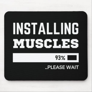 Fitness Funny Workout Installation Muskeln Mousepad