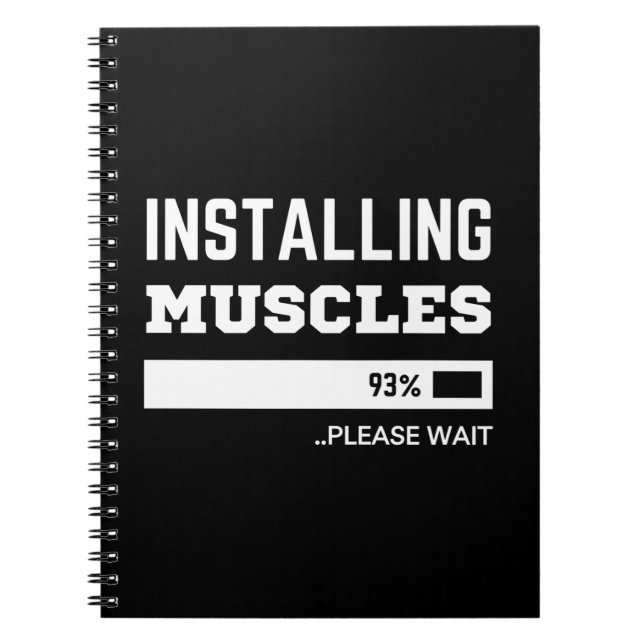 Fitness Funny Workout Installation Muskeln Notizblock (Vorderseite)