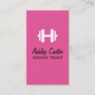 Fitness für Frauen Pink Personal Trainer Card Visitenkarte