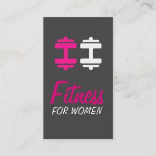 Fitness für Frauen Pink Personal Trainer Card Visitenkarte