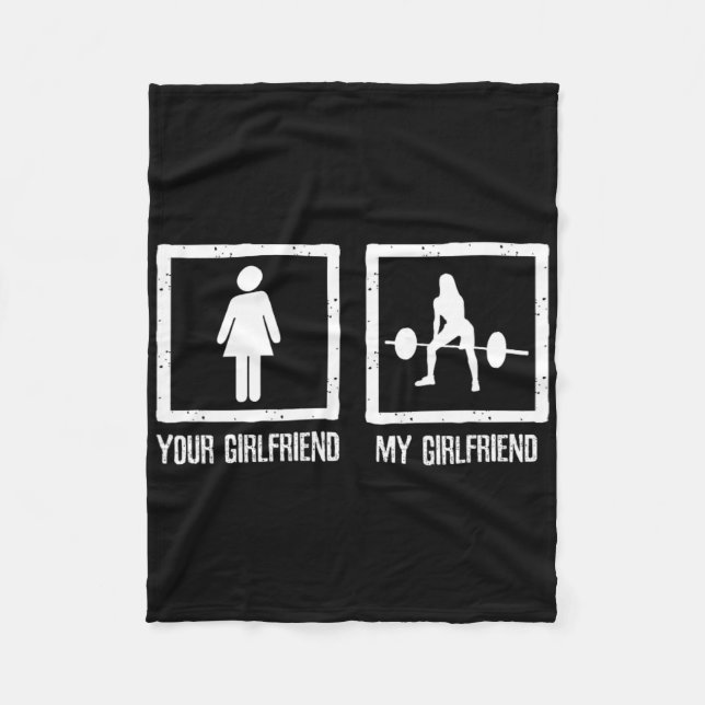 Fitness für Ihre VS My Girlfriend-Bodybuilding Fleecedecke (Vorderseite)