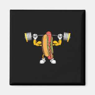 Fitness für muskuläre Hot Dog Deadlift Bodybuildin Magnet