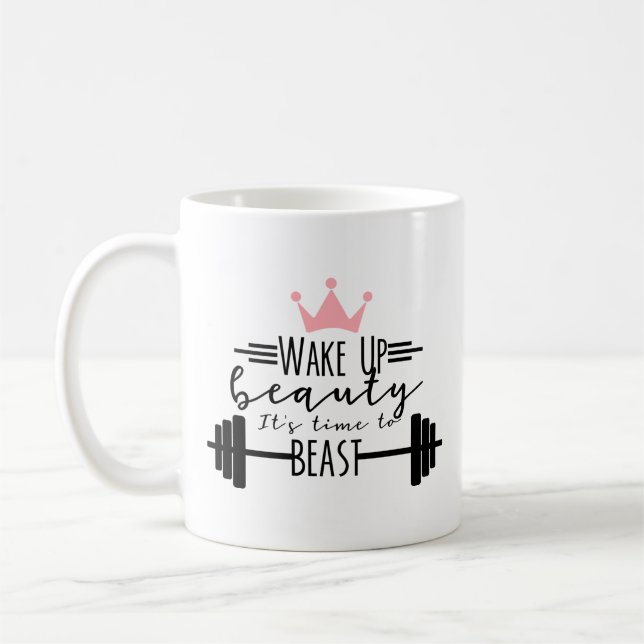 Fitness für personalisierte Frauengewichte Kaffeetasse (Links)