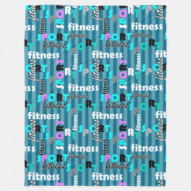 Fitness für Sportbekleidung Fleecedecke (Vorderseite)