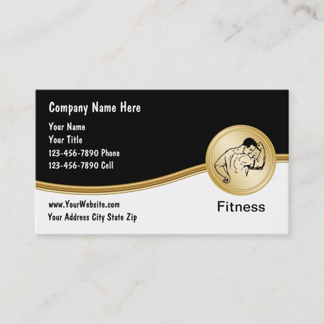 Fitness-Geschäfts-Karten Visitenkarte (Vorderseite)