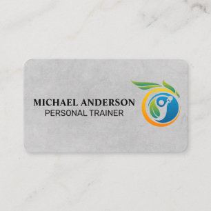 Fitness Gesundheit   Workout-Logo   Fitnessstudio Visitenkarte