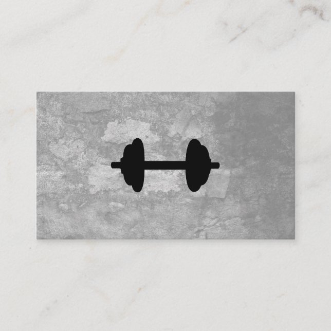 Fitness Gewicht Grau Textur Visitenkarte (Vorderseite)
