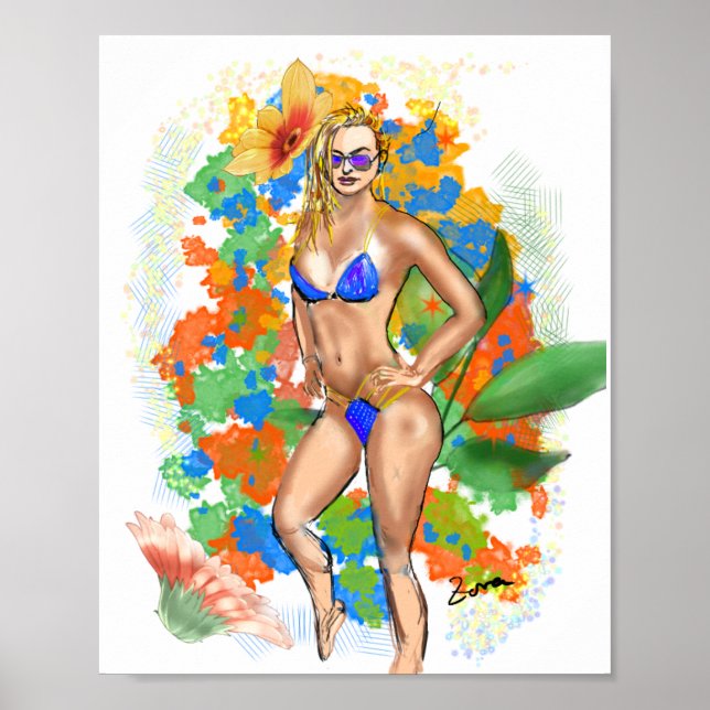 Fitness Girl - The Restaurant Power Lugano Unexpec Poster (Vorne)