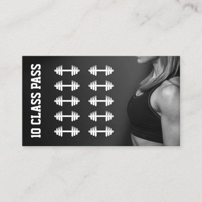 Fitness Girl Trainer 10 Class Cafè Lugano Treuekarte (Vorderseite)