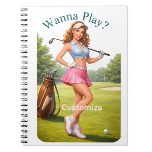 Fitneß Golfspielerin Thunder_Cove Notizblock