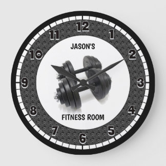 Fitness Grau Custom Große Wanduhr