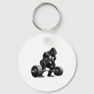 Fitness-Gruppe Gorilla Krafttraining Arbeit Schlüsselanhänger