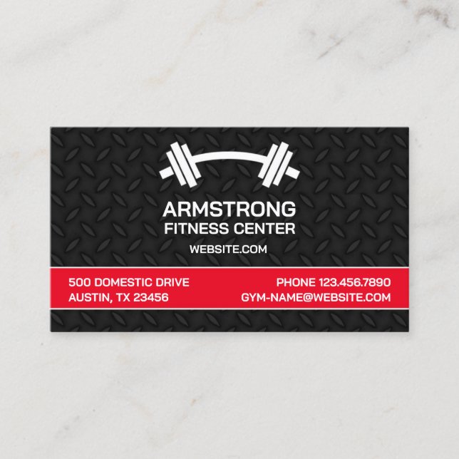 Fitness Gym Business Card Visitenkarte (Vorderseite)