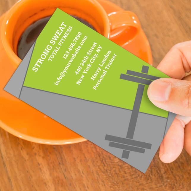 Fitness Gym Business Card Visitenkarte (Von Creator hochgeladen)