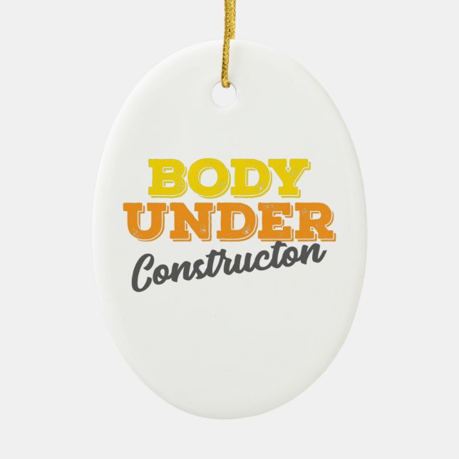 Fitness-Gym-Geschenkkörper im Baugewerbe Keramik Ornament (Vorne)