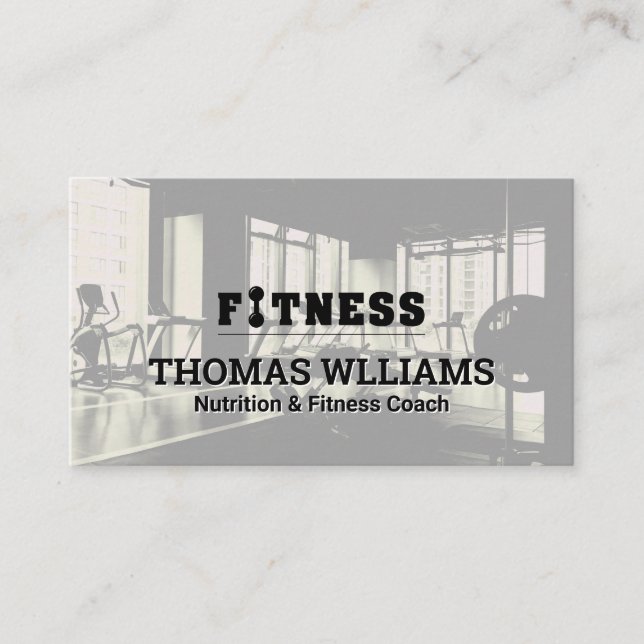 Fitness | GYM Hintergrund | Personal Trainer Visitenkarte (Vorderseite)