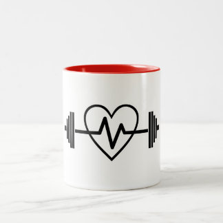 FITNESS GYM IST LEBEN ZWEIFARBIGE TASSE