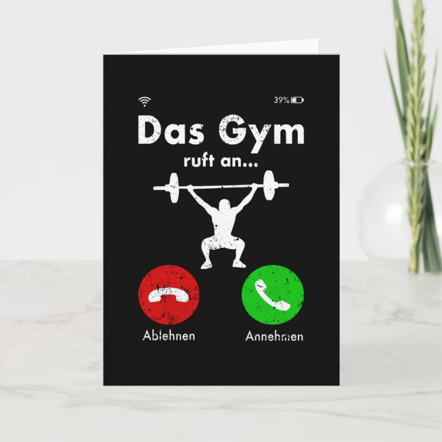 Fitness Gym Lifting Quote Funny Gift Karte (Vorderseite)