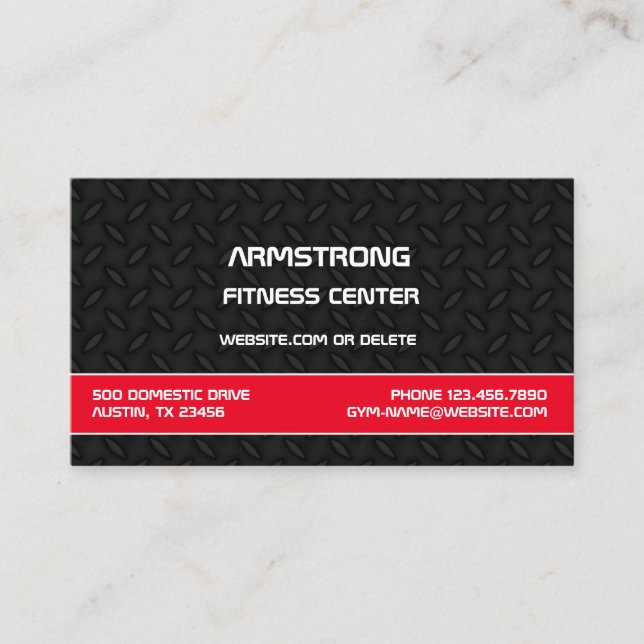 Fitness Gym Personal Trainer Carte de visite (Devant)