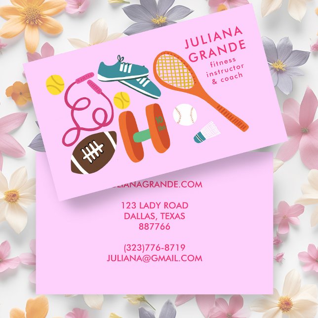 Fitness Gym Trainer Sport CUSTOM Bezaubernd Visitenkarte (Fitness Gym Trainer Coach Sports CUSTOM Charming Business Card
)