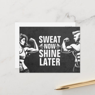 Fitness Gym Workout Bodybuilding Motivierend Postkarte