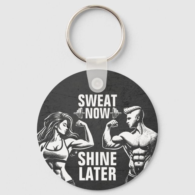 Fitness Gym Workout Bodybuilding Motivierend Schlüsselanhänger (Vorderseite)