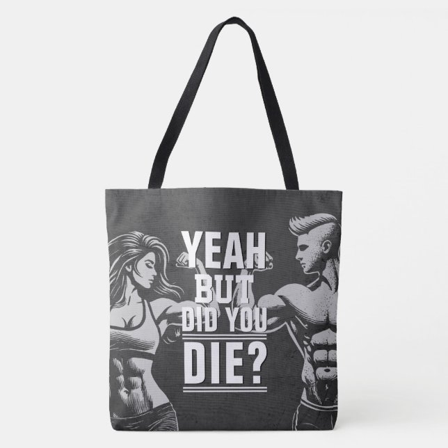 Fitness Gym Workout Bodybuilding Motivierend Tasche (Vorderseite)