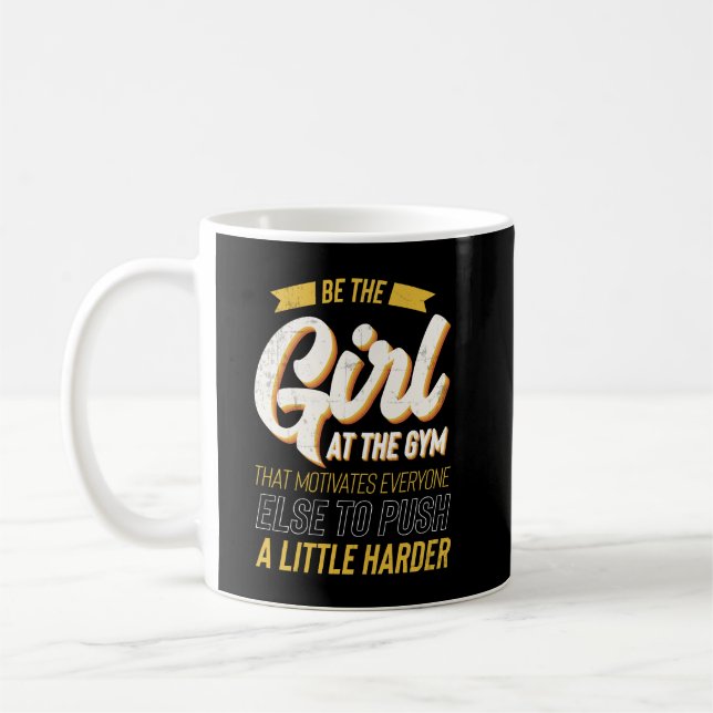 Fitness Gym Workout Motivation Frauen Kaffeetasse (Links)
