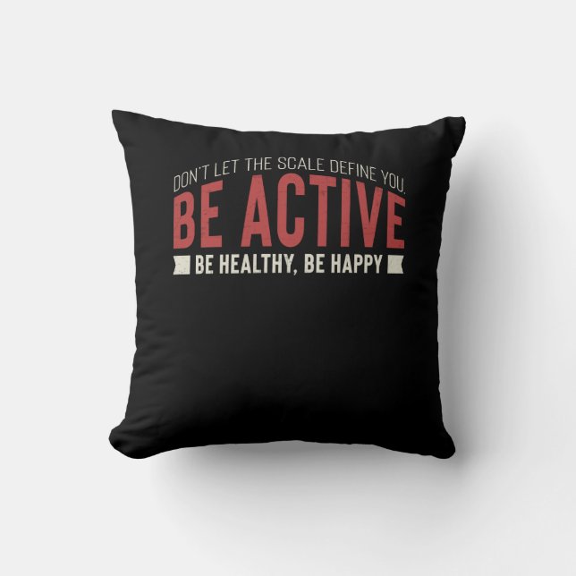 Fitness Gym Workout Motivation Kissen (Vorderseite)