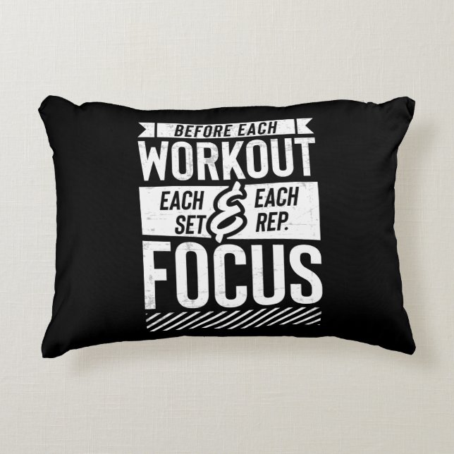 Fitness Gym Workout Motivierend Sprichwort Dekokissen (Vorderseite)