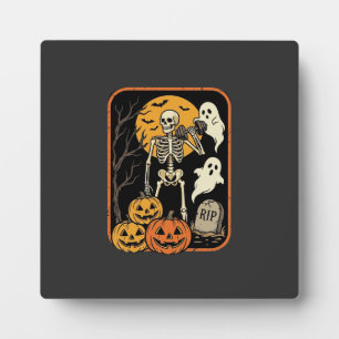 Fitness Halloween Skelett Geist Kürbis Workout D Fotoplatte