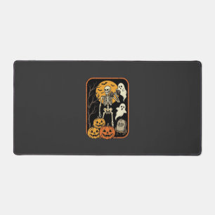 Fitness Halloween Skelett Geist Kürbis Workout D Schreibtischunterlage