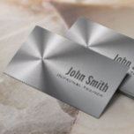 Fitness Imitate Personal Trainer Stainless Steel Visitenkarte<br><div class="desc">Cool Stainless Steel Trainer Business Card.</div>