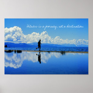 Fitness ist eine Reise, kein Ziel. Poster