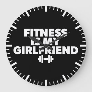 Fitness ist meine Freundin - Workout Motivierend Große Wanduhr