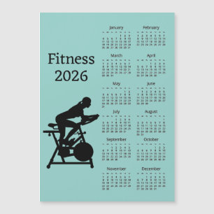 Fitness-Kalender 2026 Magnetkarte