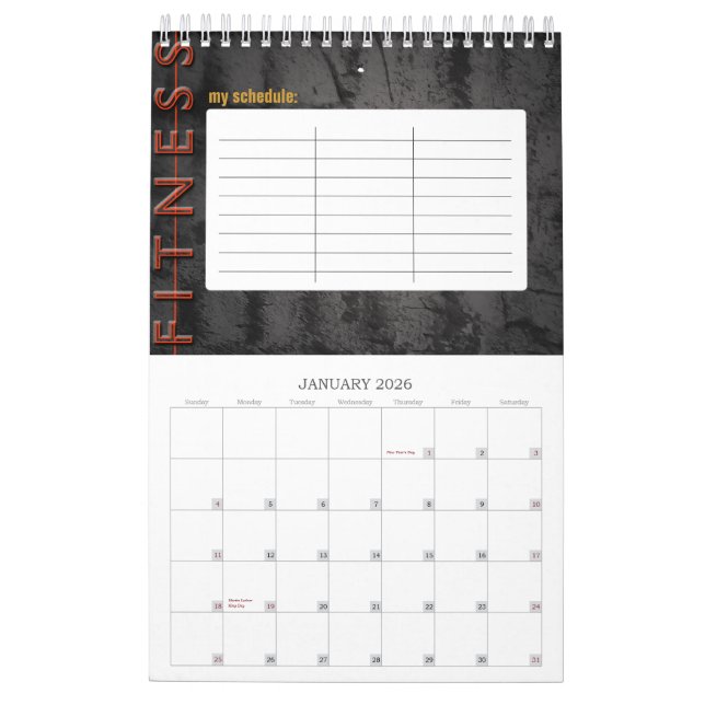 Fitness - Kalender klein (Jan 2026)