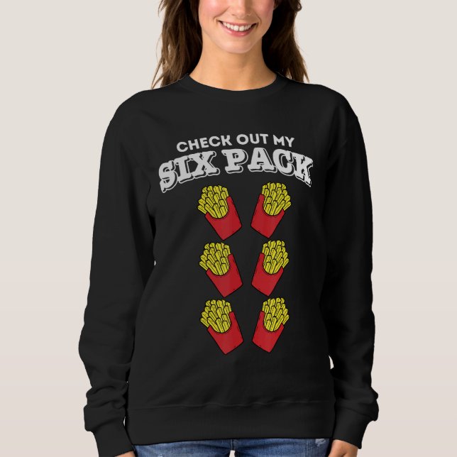 Fitness Karo Out My Six Pack Französisch Friends W Sweatshirt (Vorderseite)