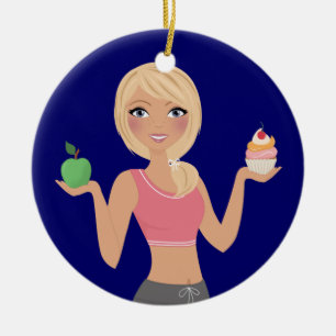 Fitness! Keramik Ornament