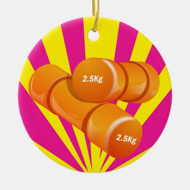 Fitness! Keramikornament (Vorne)