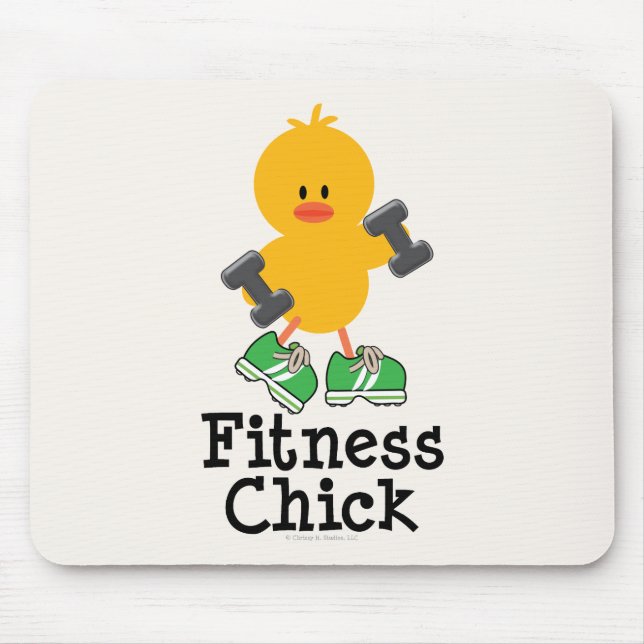 Fitness-Küken Mousepad (Vorne)