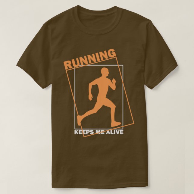 Fitness Läufer Joggen laufen T-Shirt (Design vorne)