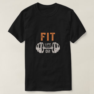 Fitness-Leben auf Barbell Fitness-Shirt T-Shirt