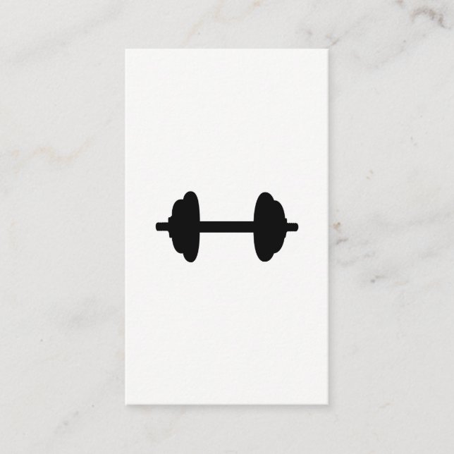 Fitness leicht Schwarz/Weiß Visitenkarte (Vorderseite)