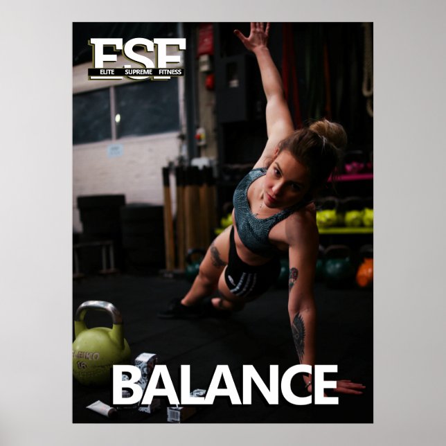 Fitness-Logo-Bilanz-Poster Poster (Vorne)