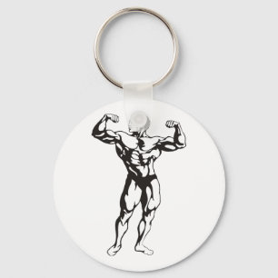 Fitness-Mann-Muskeln Schlüsselanhänger