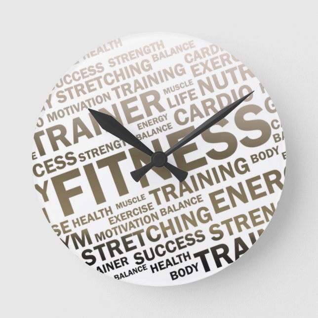 Fitness-Mitte/persönliche Trainer-Wand-Uhr Runde Wanduhr (Vorderseite)