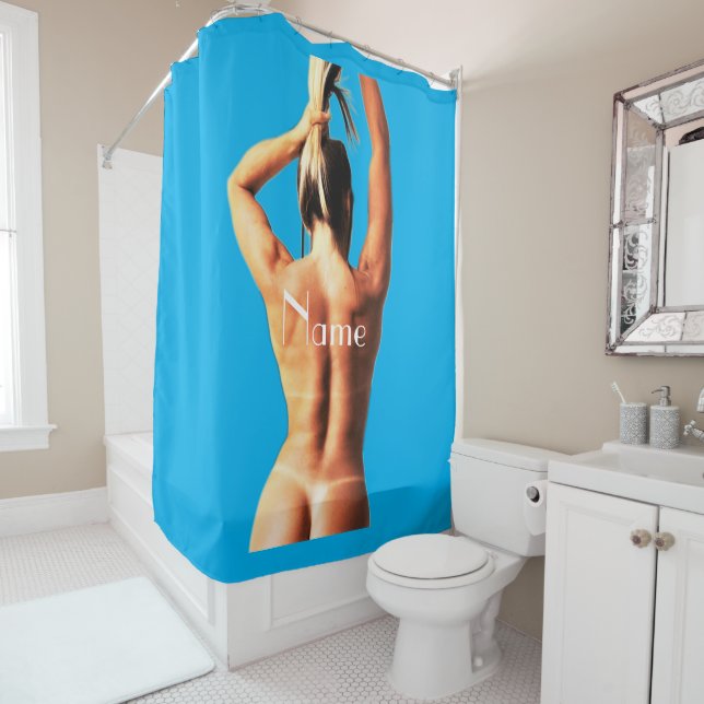 Fitness Modell Tanlines Thunder_Cove Duschvorhang (Beispiel)